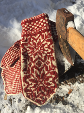 Load image into Gallery viewer, Scandinavian Work Mitten - Sisu Pattern