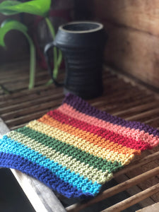 Rainbow Dishcloth CROCHET - Sisu Pattern